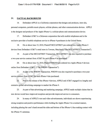 Illustration for article titled First iPhone 4 Class Action Suit Filed Against Apple and AT&T (Updated)
